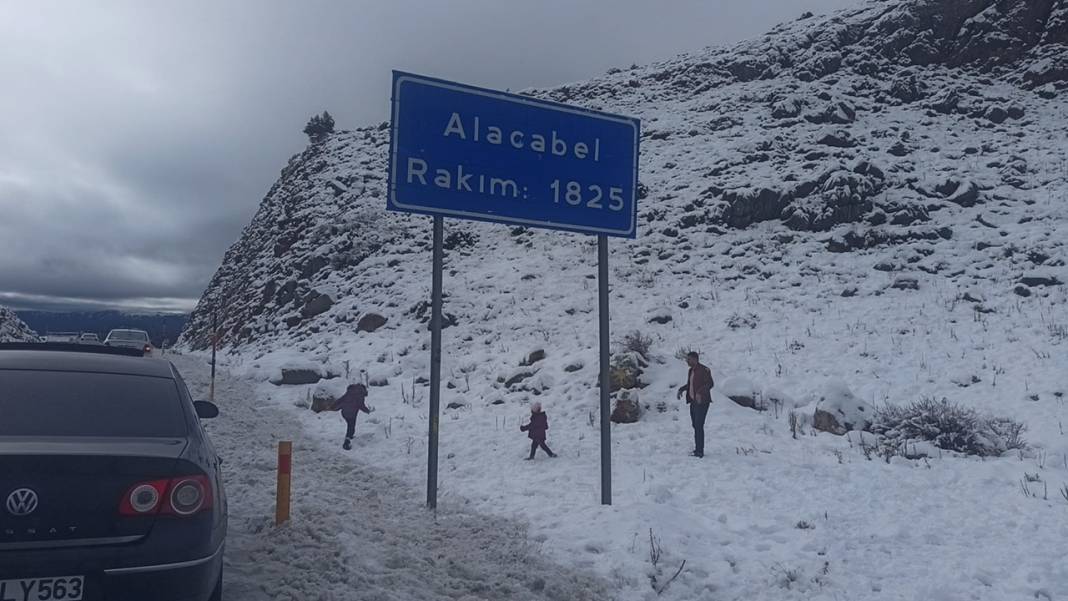 Kar haberini alan Alacabel’e koştu: Hafta sonu karın tadını böyle çıkarttılar 3